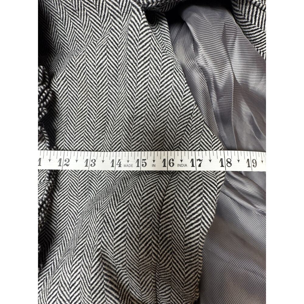 Banana Republic Olivia Palermo Herringbone Cape Jacket XS Petite Belted Wool - Picture 8 of 9